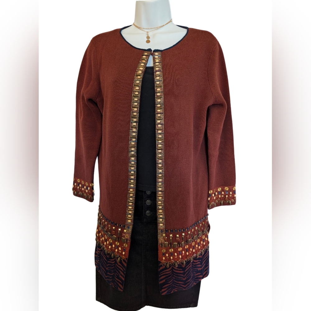 Chico's Embellished Cardigan Sweater Layering Piece . Unique